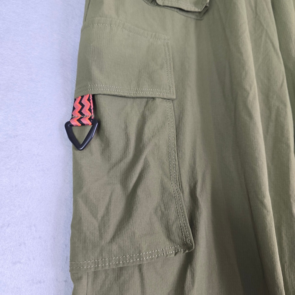 Fabletics Heights Cargo Pants Women S Green Wide Leg Bungee Utility Lightweight - Picture 3 of 10